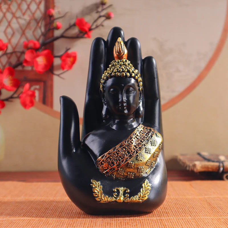 Palm-sized Buddha Sculpture Resin Crafts