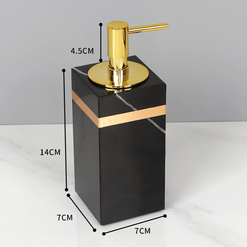 Nero Marquina Natural Marble Bathroom Set
