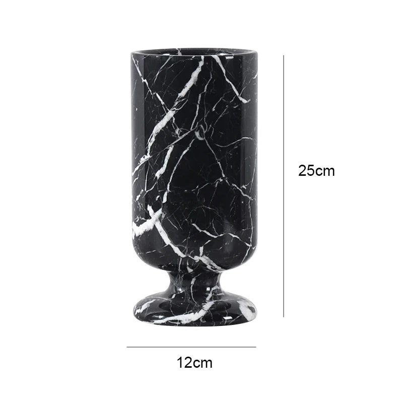 Noir Grand Antique Marble Vase