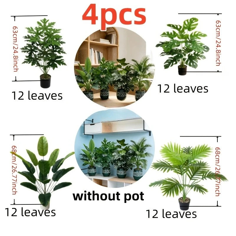 Areca Palm Leaf Quartet