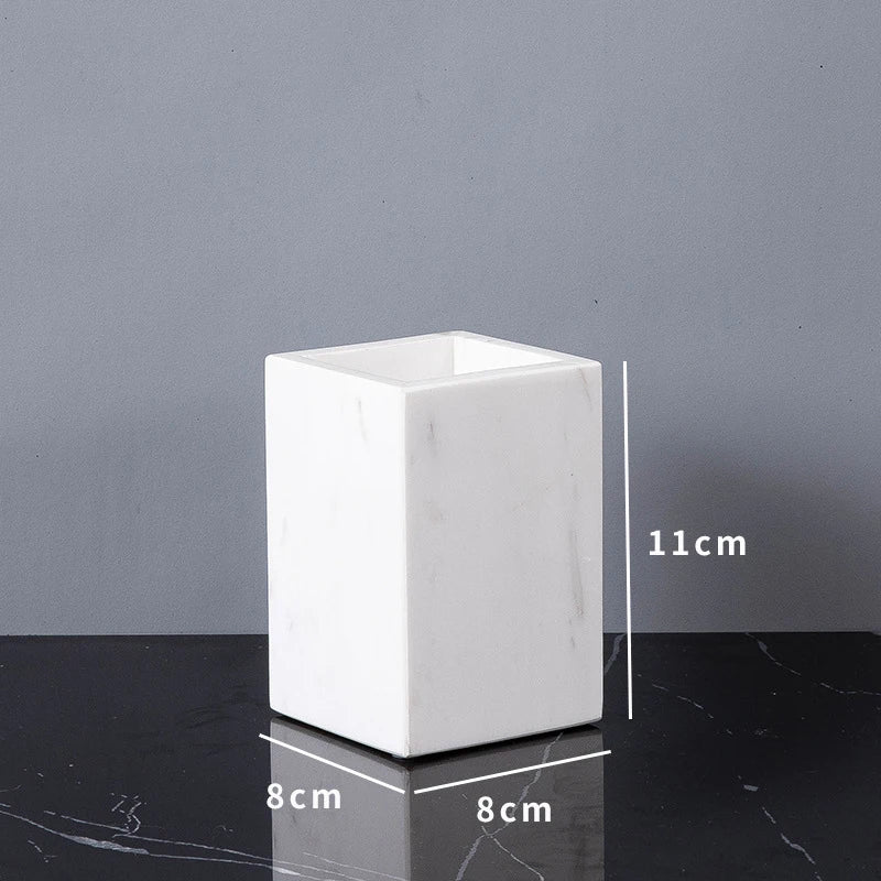 Natural Marble Toothbrush Holder Cup