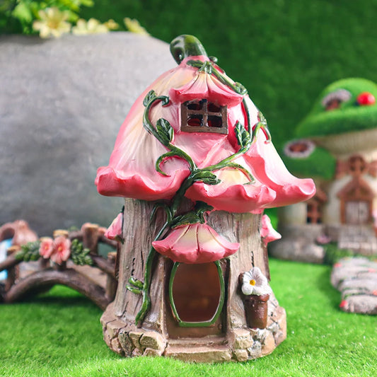 Mushroom House & Flower Ornaments
