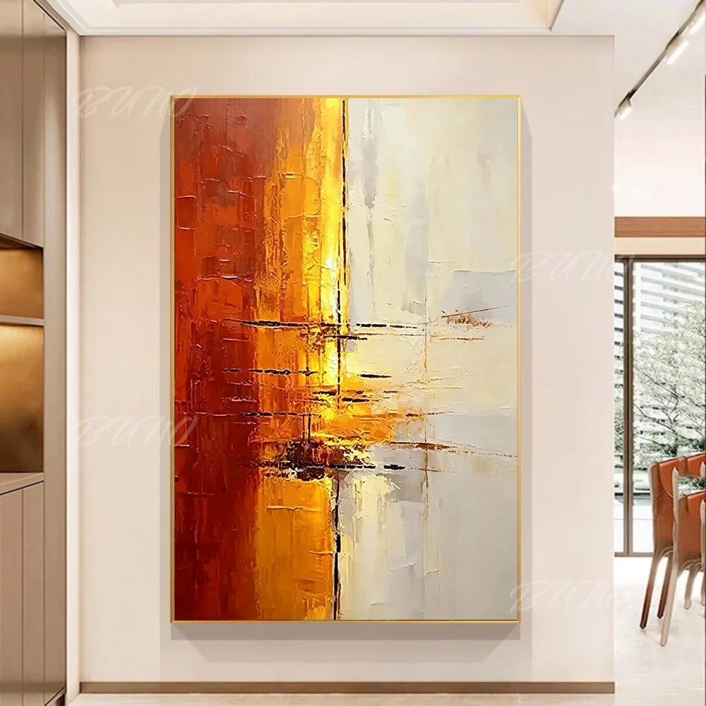 Warm Brown Minimalist Painting
