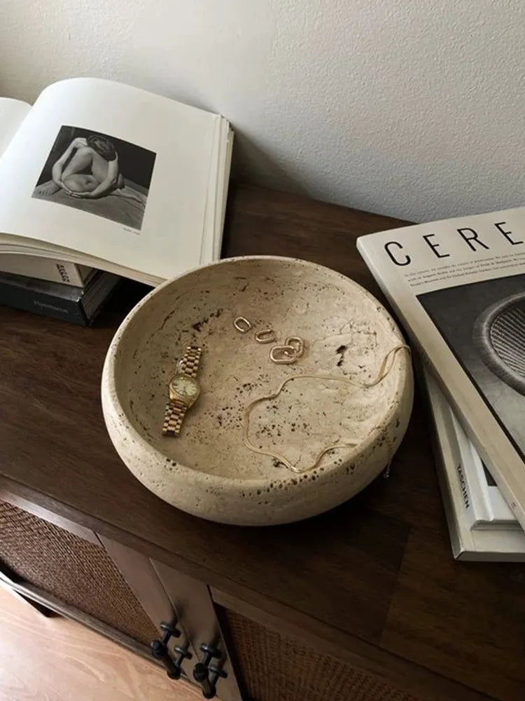 Yellow Travertine Jewellery Tray