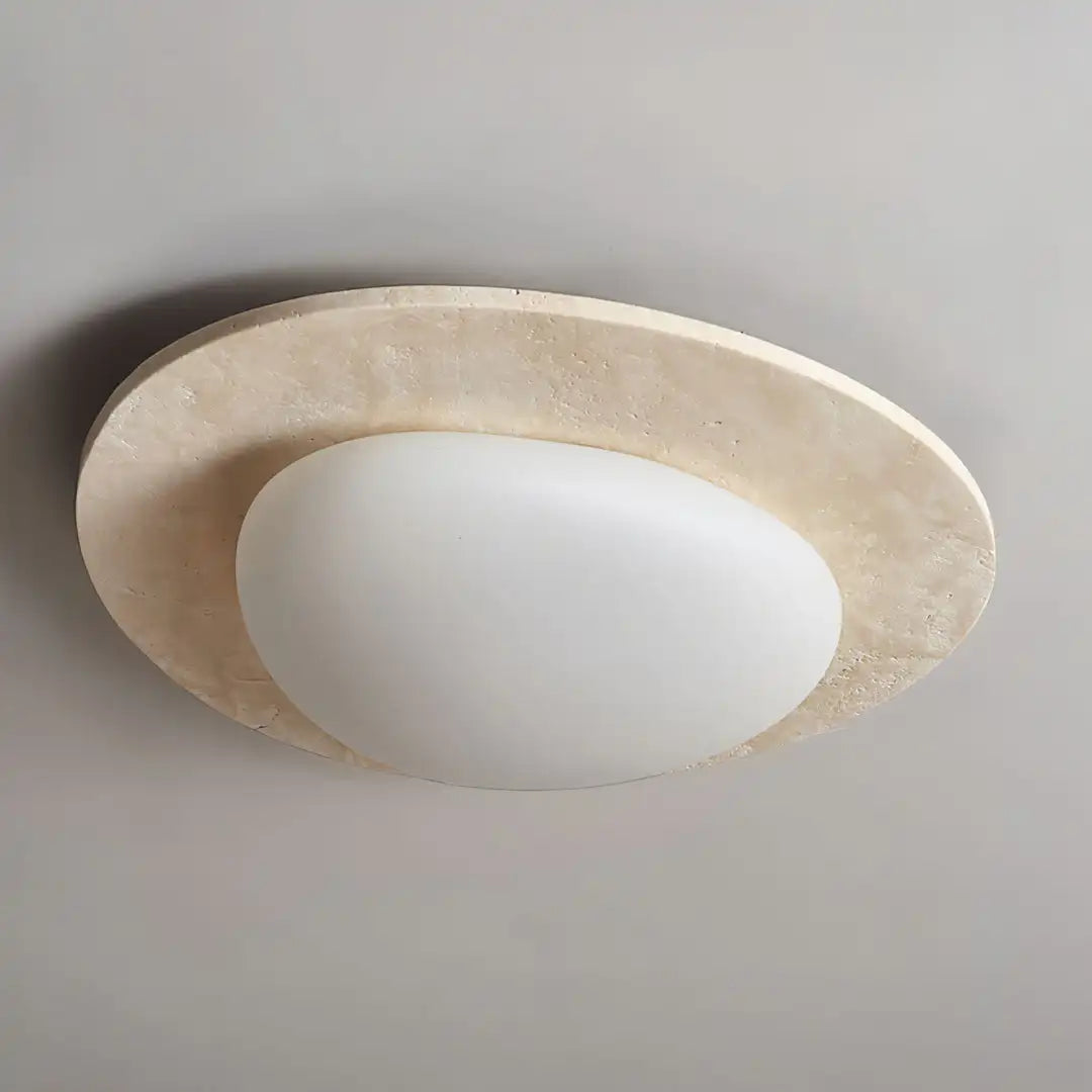 Wabi Sabi Yellow Travertine Ceiling Light