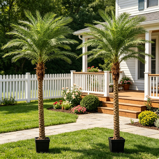 Faux Palm Tree Artificial Golden