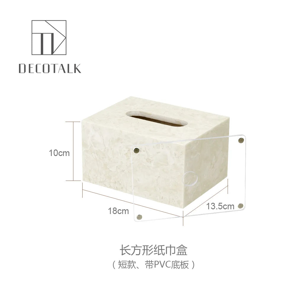 Cream Marble Bath Set