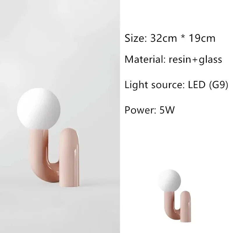 Nordic LED Table Lamp Resin