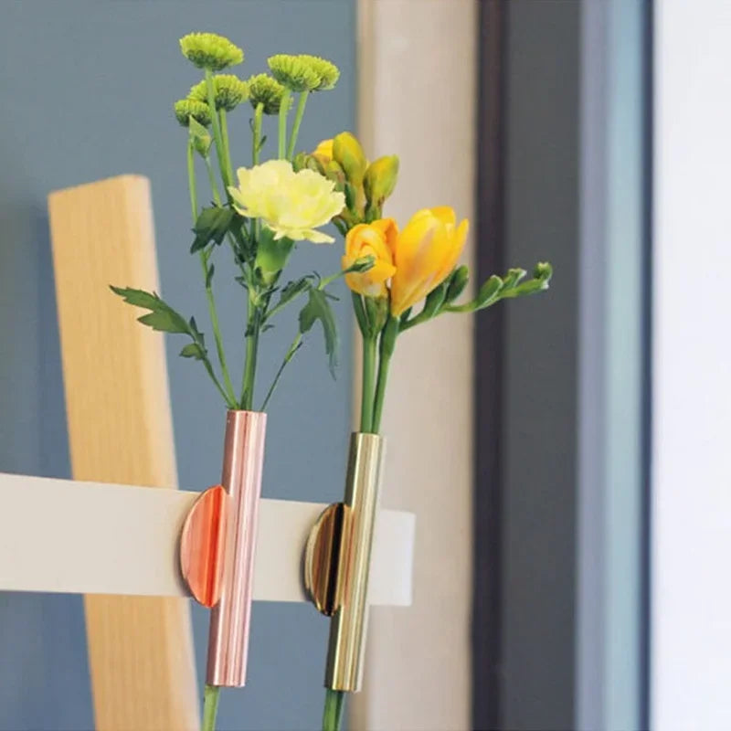 Rose Gold Wall Flower Holder