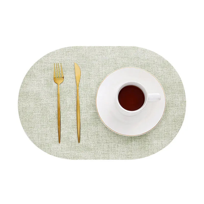 Oval Kitchen Leather Mats