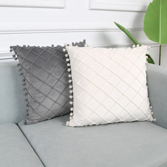 Pompom Textured Cushion Cover