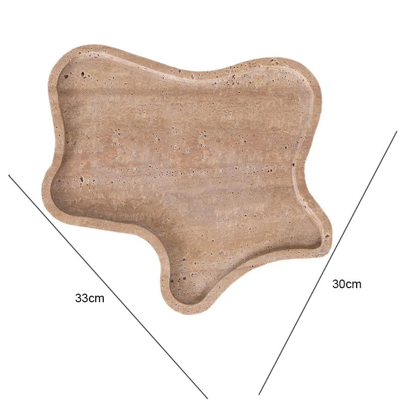 Beige Brown Travertine Marble Incense Burner