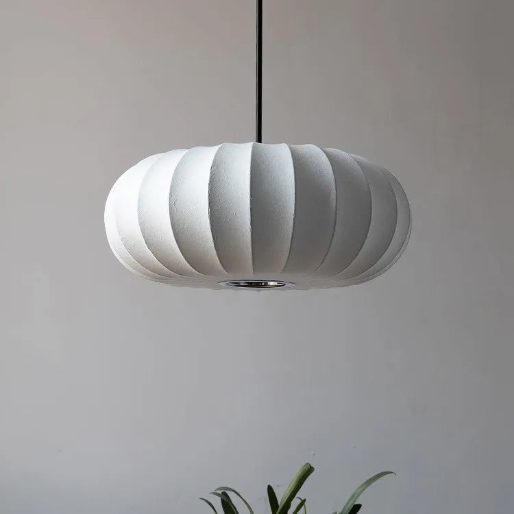 Silk Pumpkin Pendant Lamp