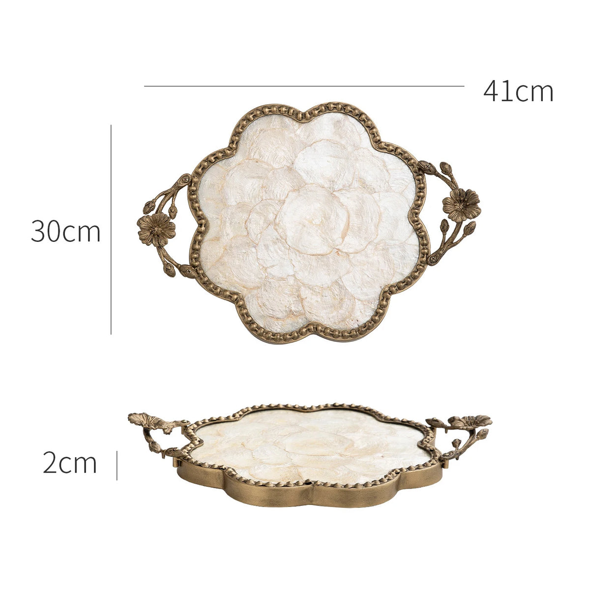 Mother of Pearl Flower Tray