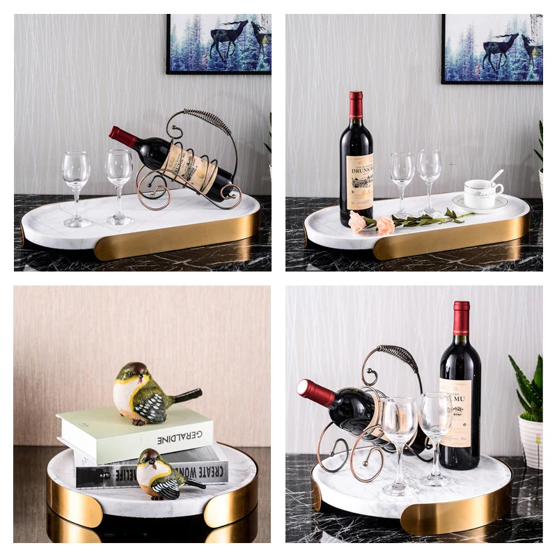 Scandinavian Decorative Natural Marble Tray