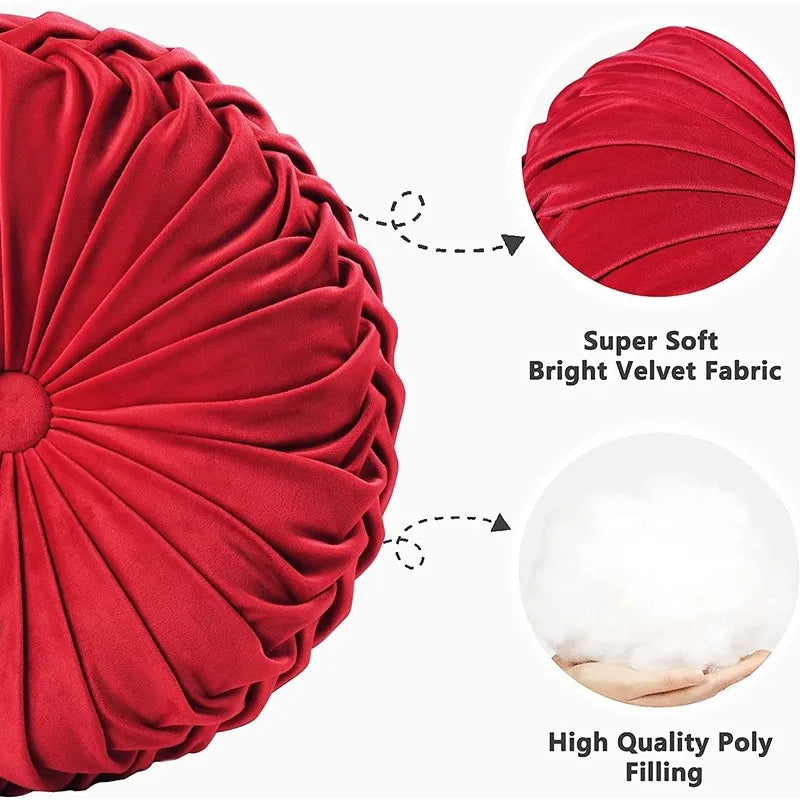 Red Velvet Pumpkin Cushion