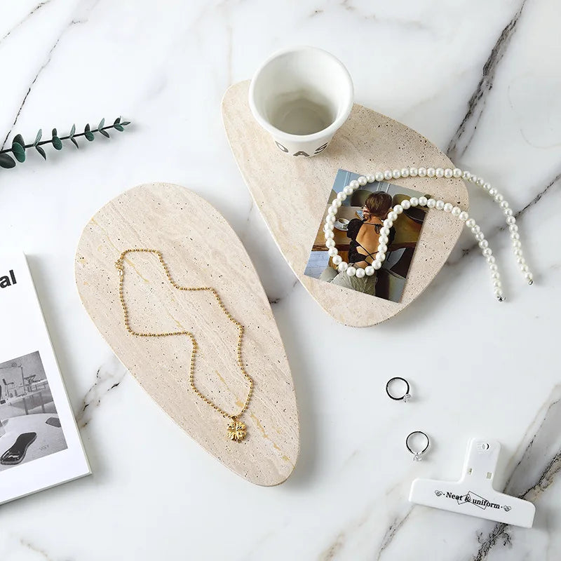 Irregular Shape Natural Marble Tray