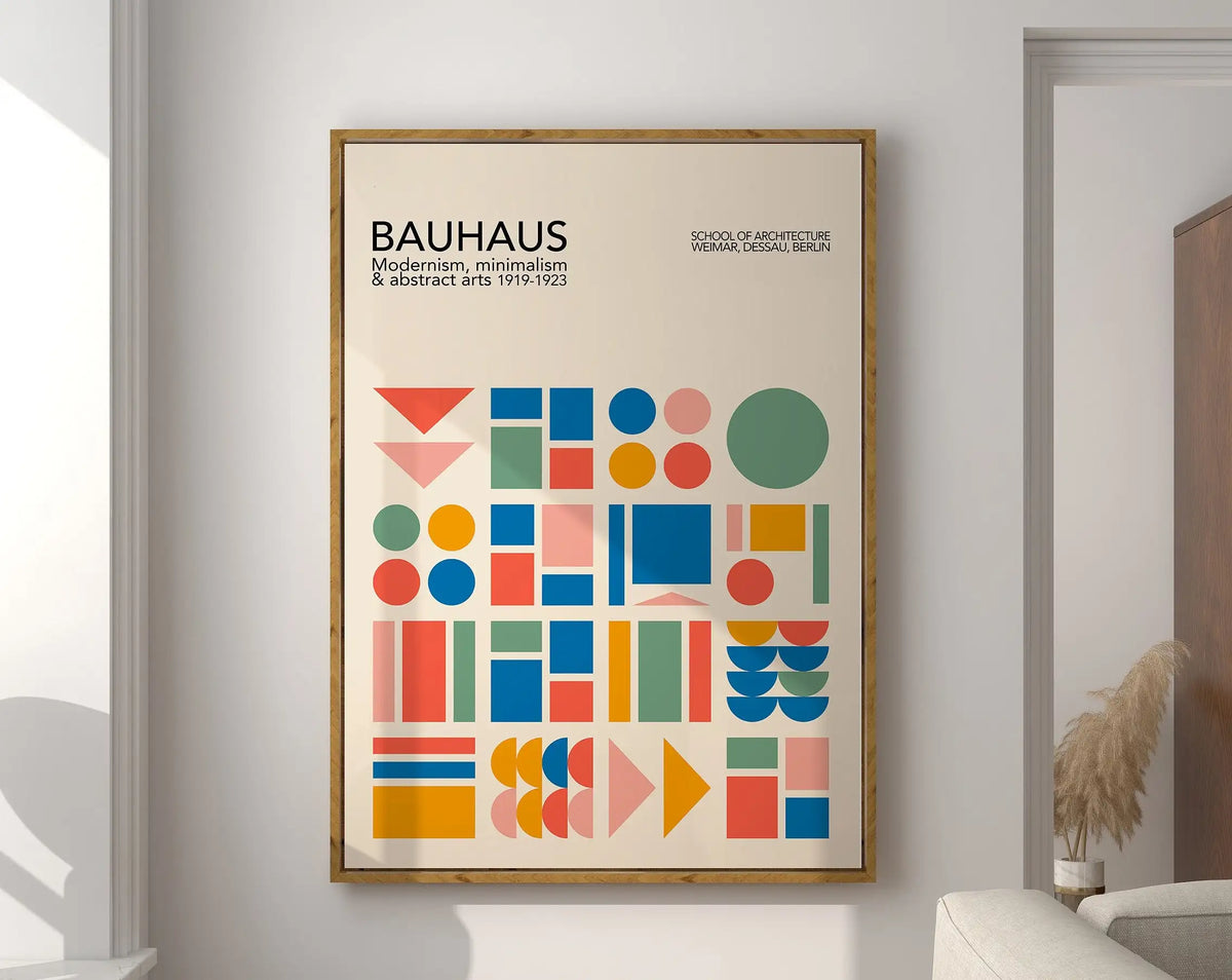 Bauhaus Geometric Poster