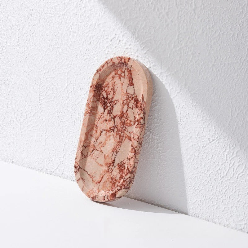 Marble Oval Vanity Tray
