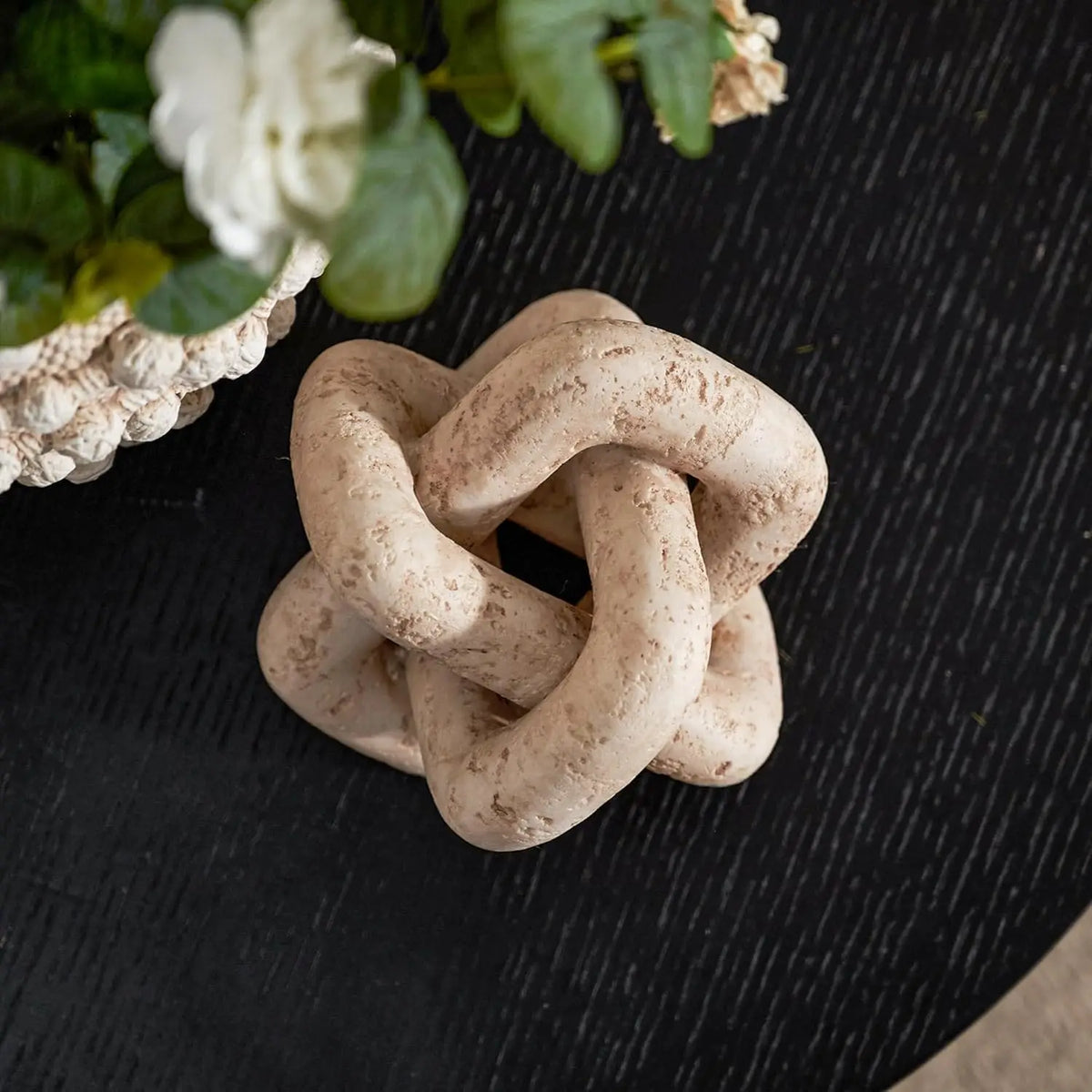 Link Knot Decor Beige Travertine