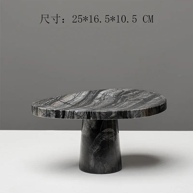 Tall Marble Fruit Stand