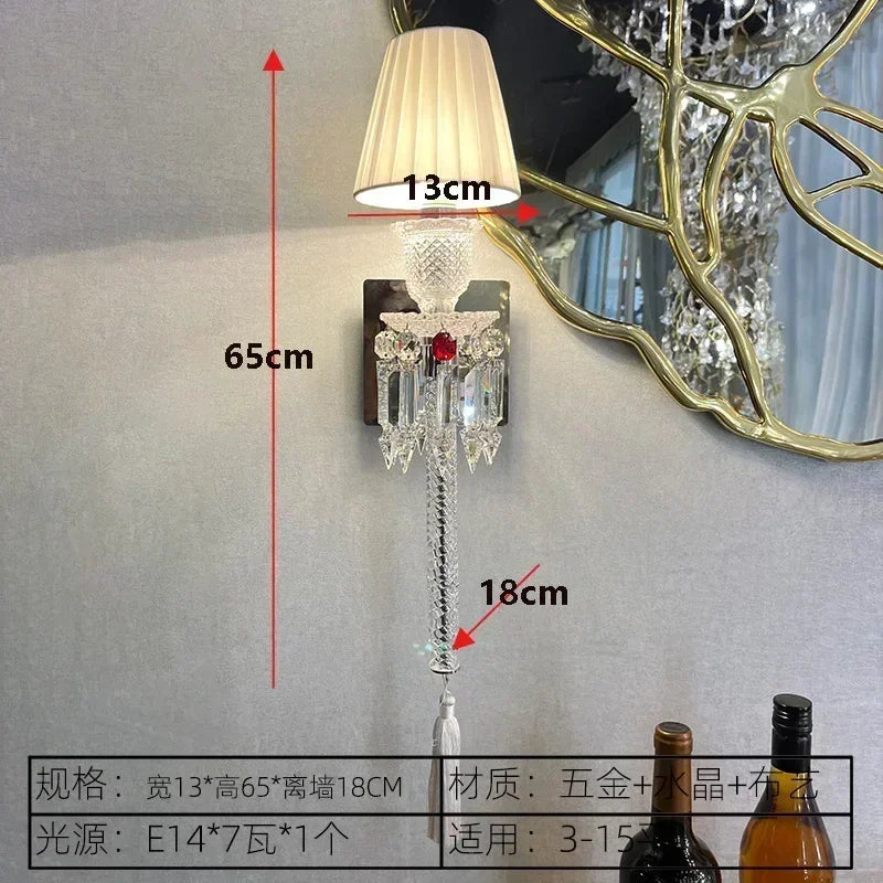 Crystal Headboard Wall Lamp