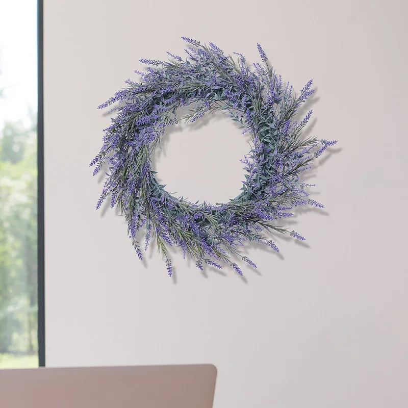 Artificial Lavender Wreath