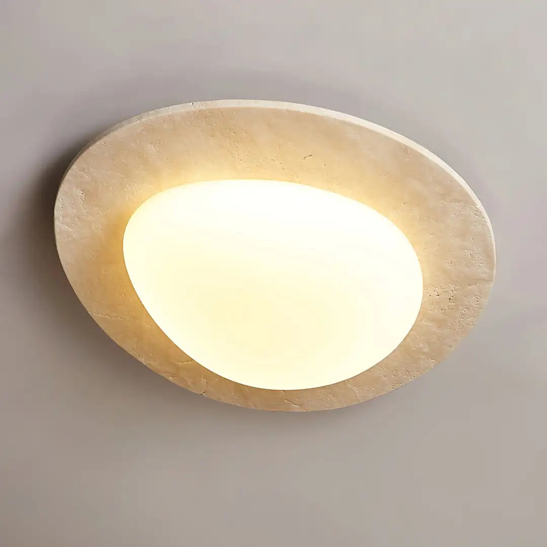 Wabi Sabi Yellow Travertine Ceiling Light