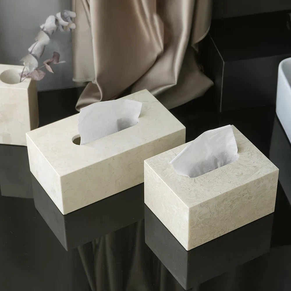 Emperador Light Marble Bath Set