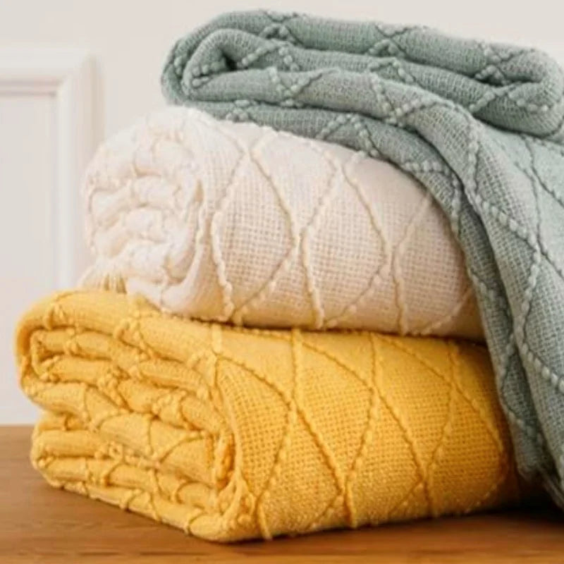 Army Green Knitted Throw