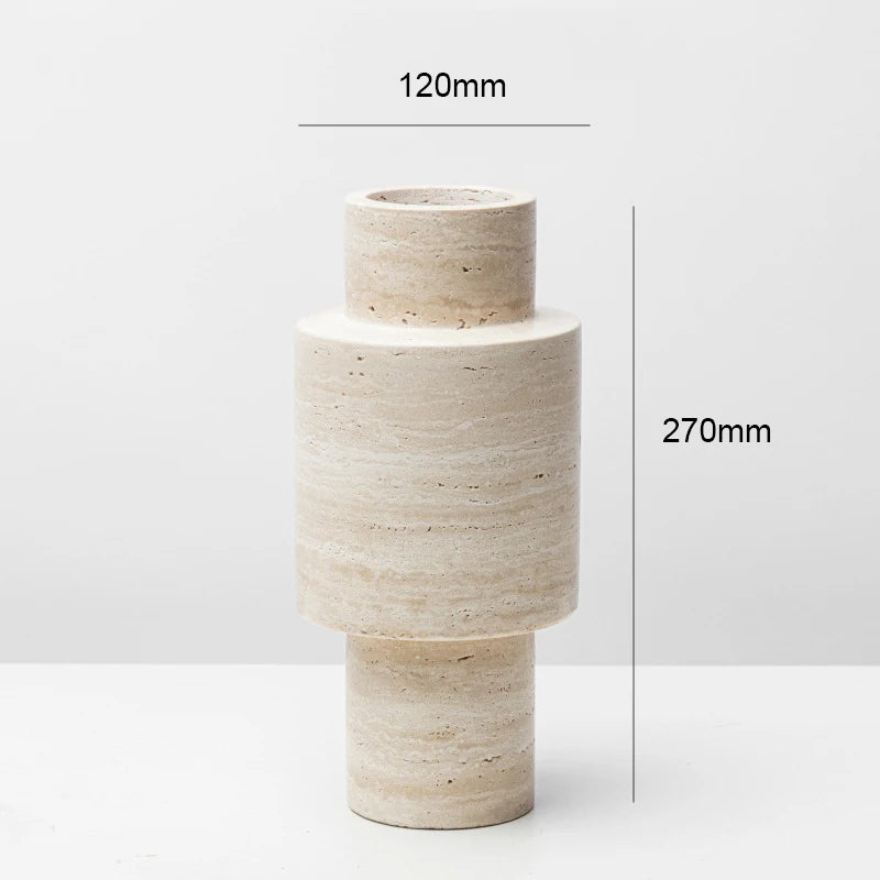 Natural Marble Pillar Vase