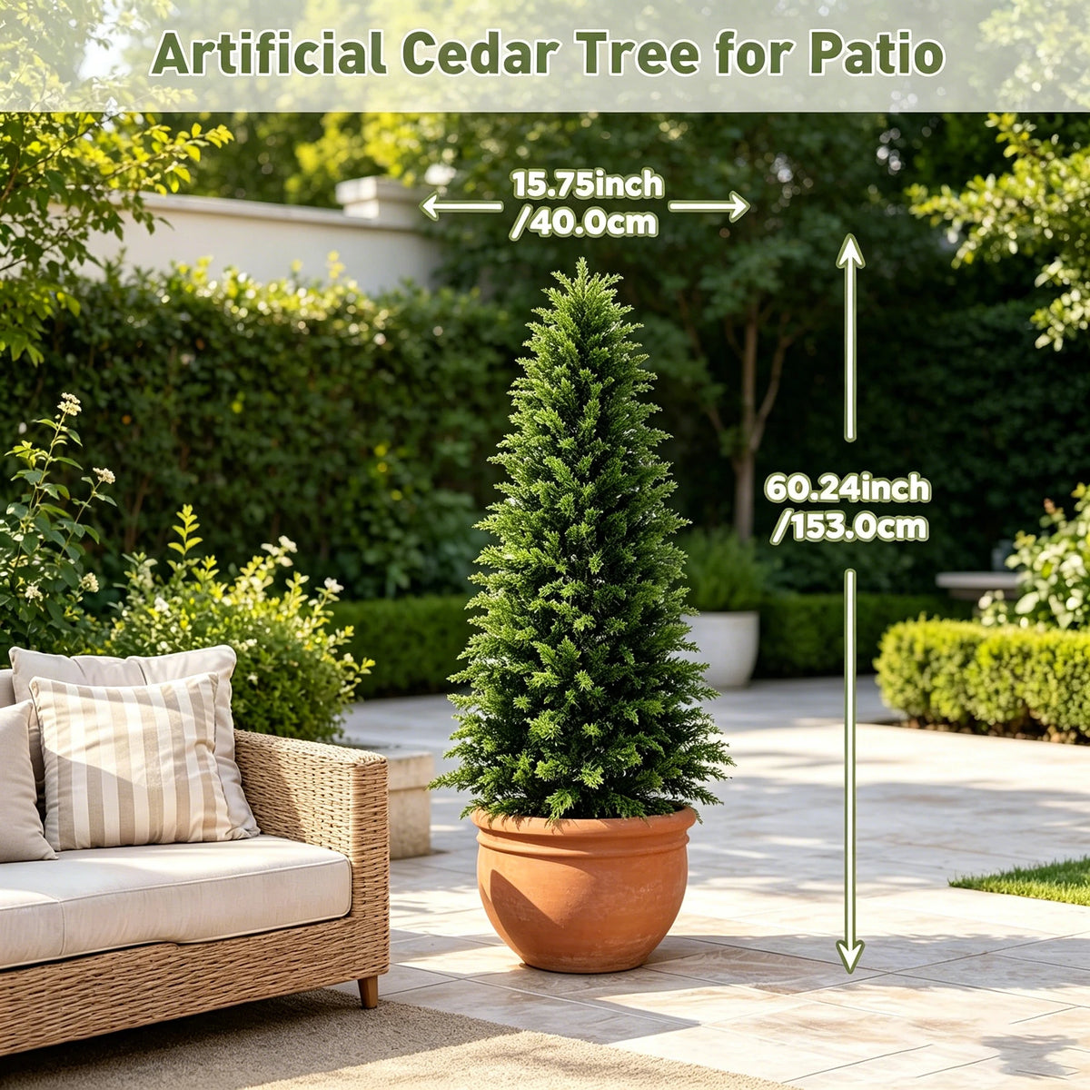 Faux Cedar Topiary Tree