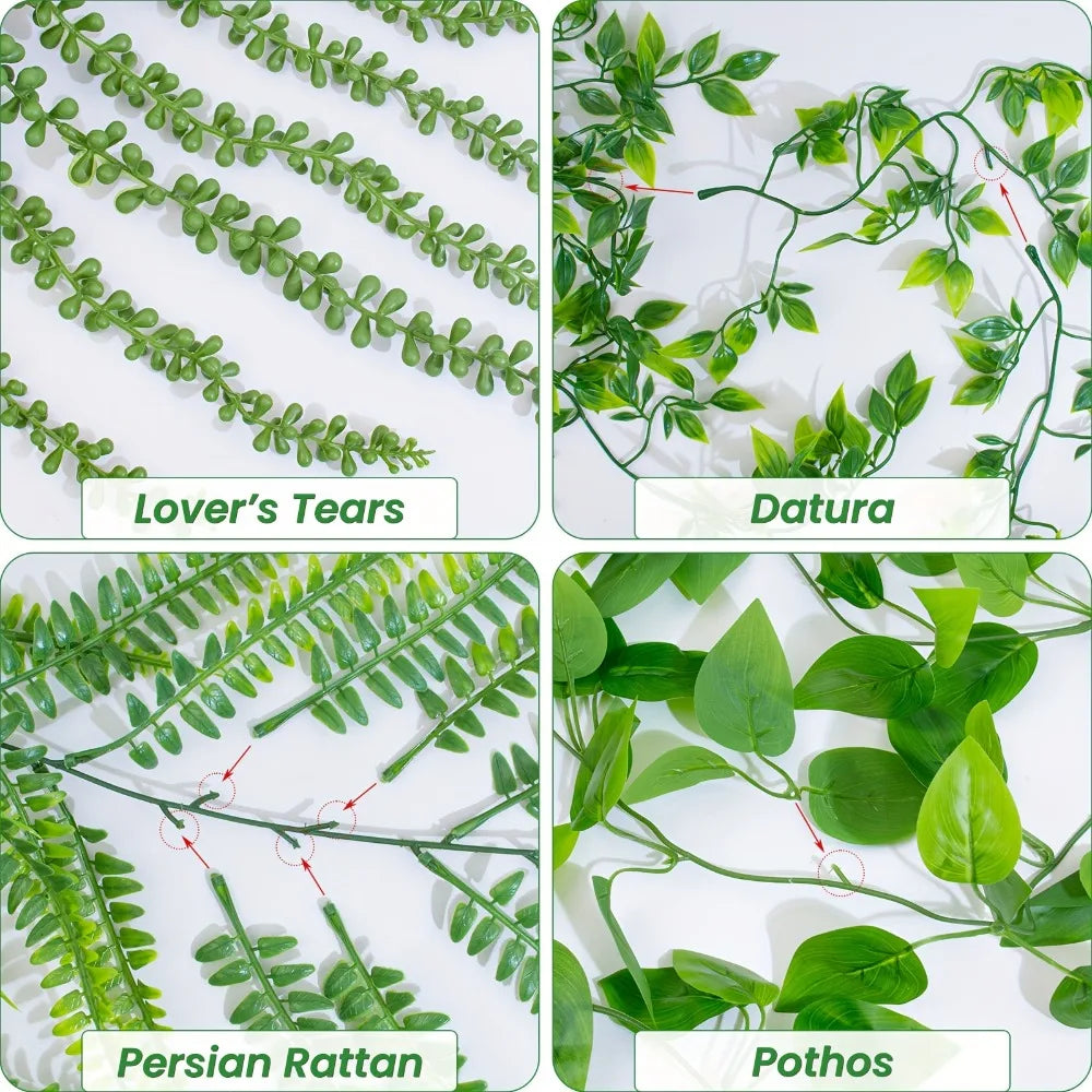 Artificial Ivy Plants Plastic Leaf