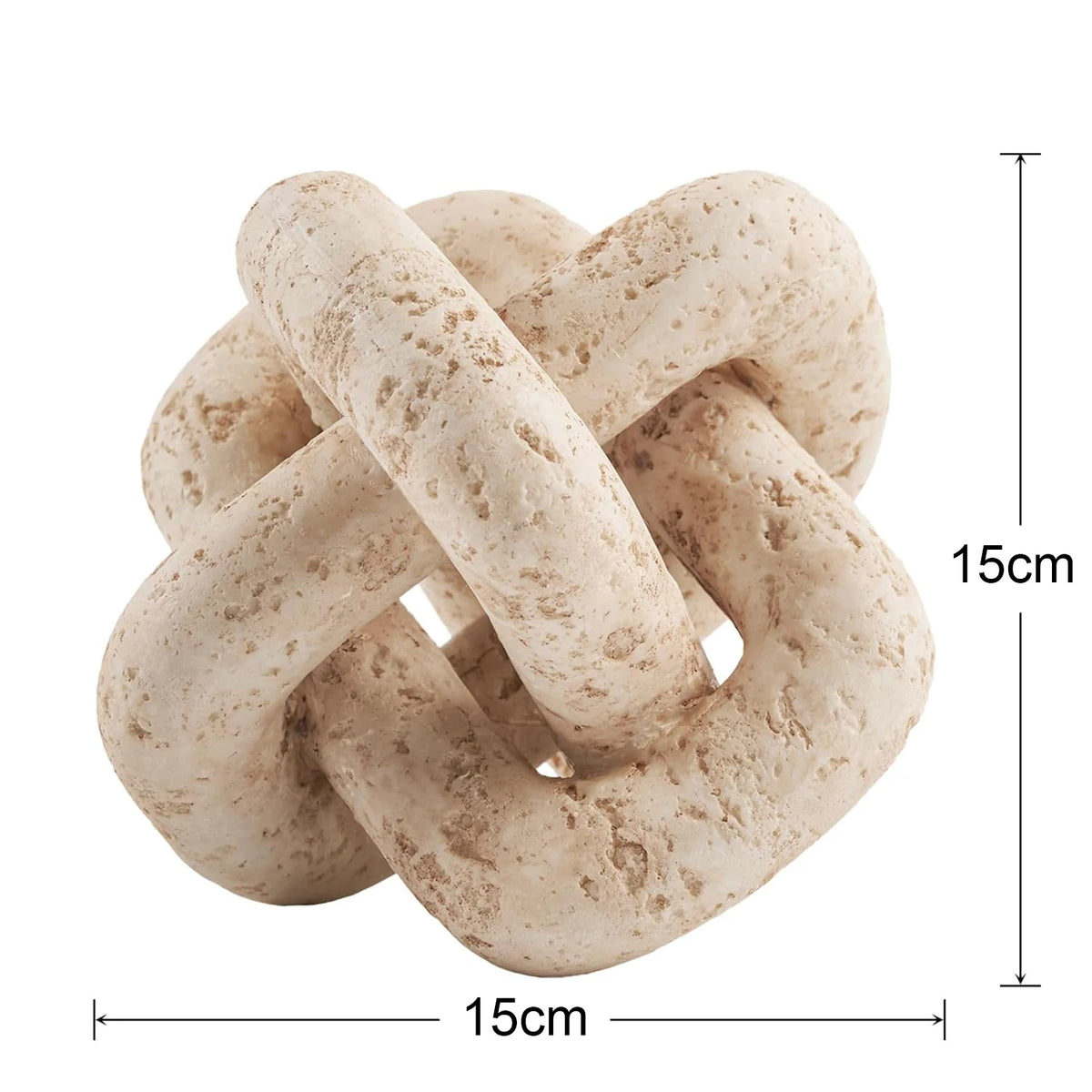Link Knot Decor Beige Travertine