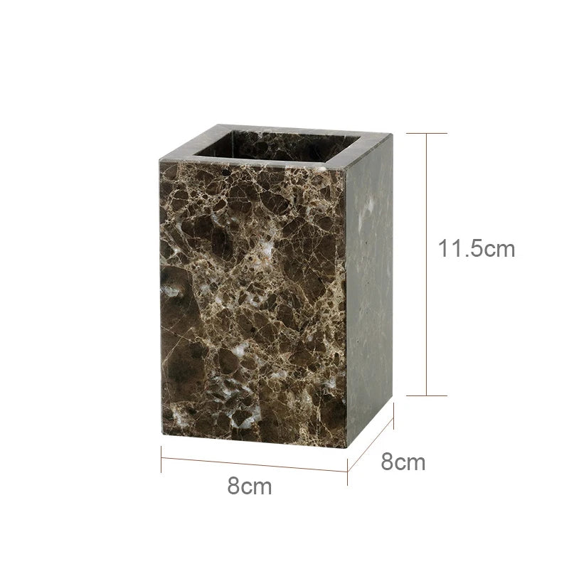 Emperador Dark Marble Bath Set