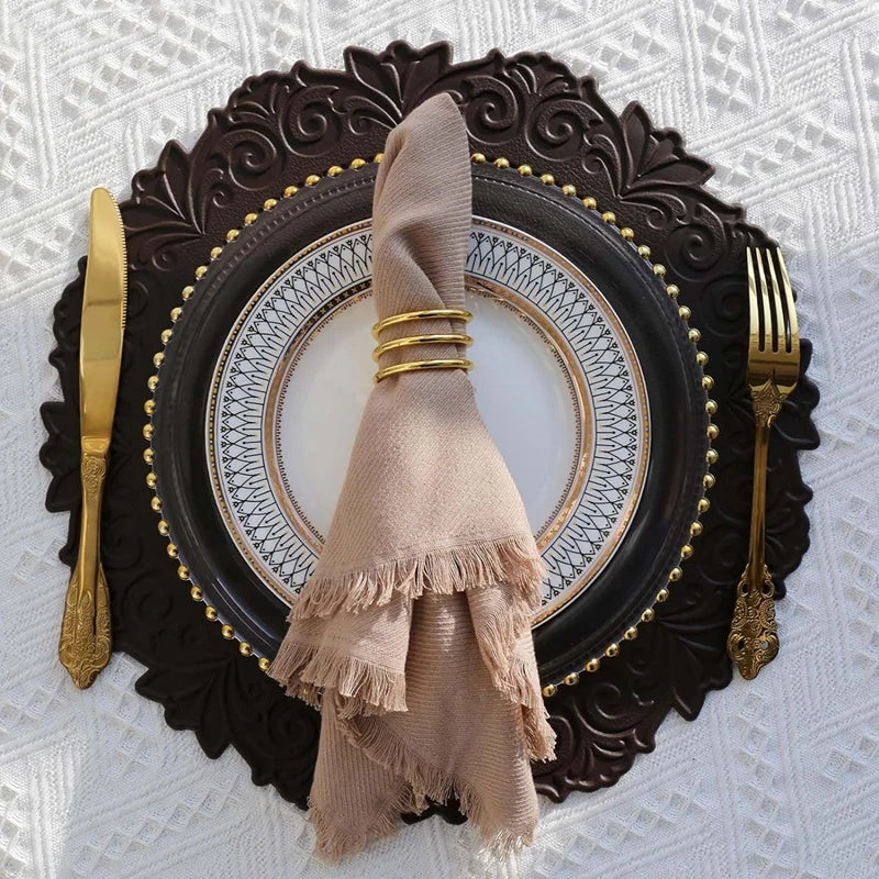 Round Leather Table Mats