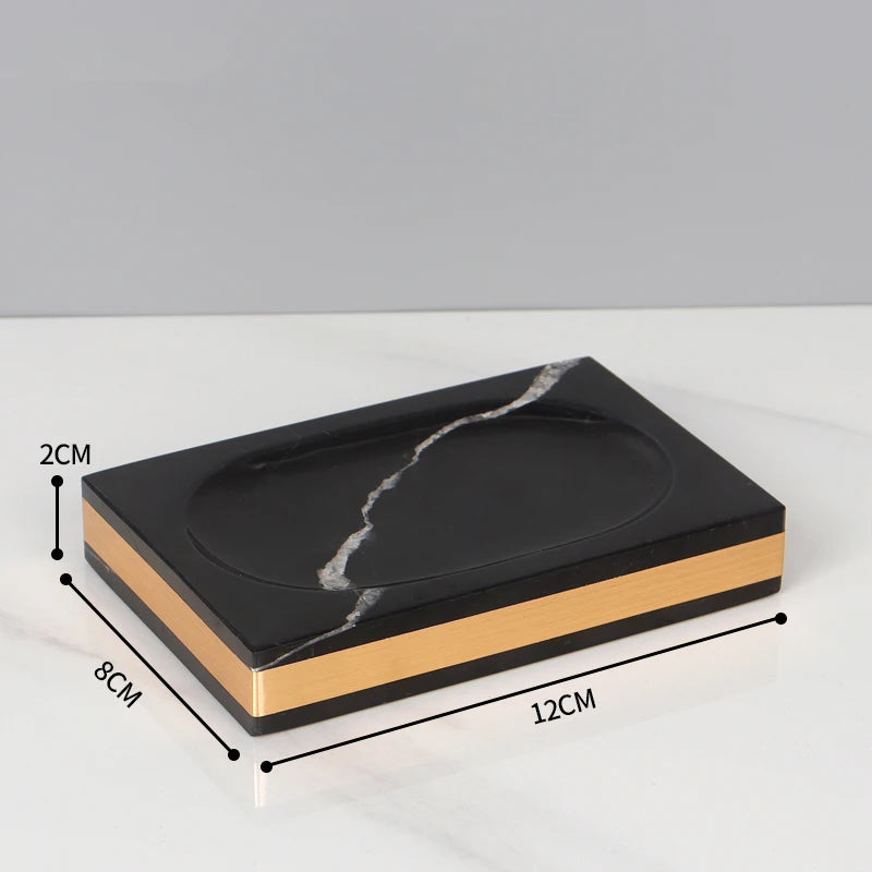 Nero Marquina Natural Marble Bathroom Set