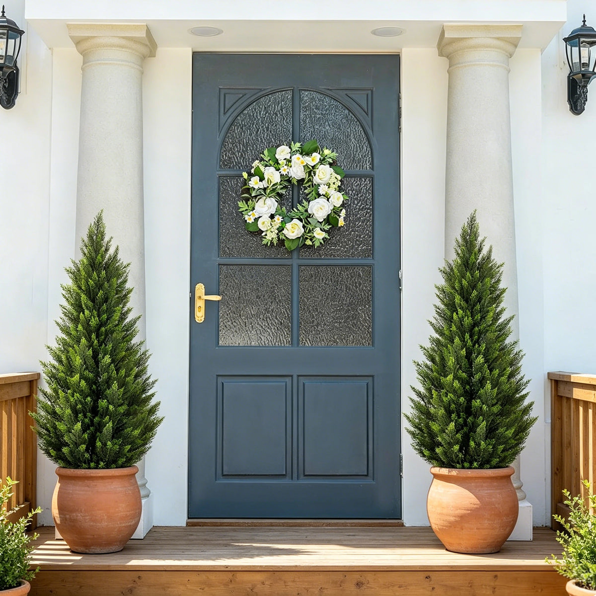Artificial Cedar Topiary Tree Faux