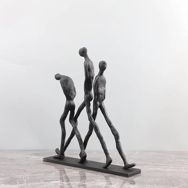 Walking Figure Iron Sculpture