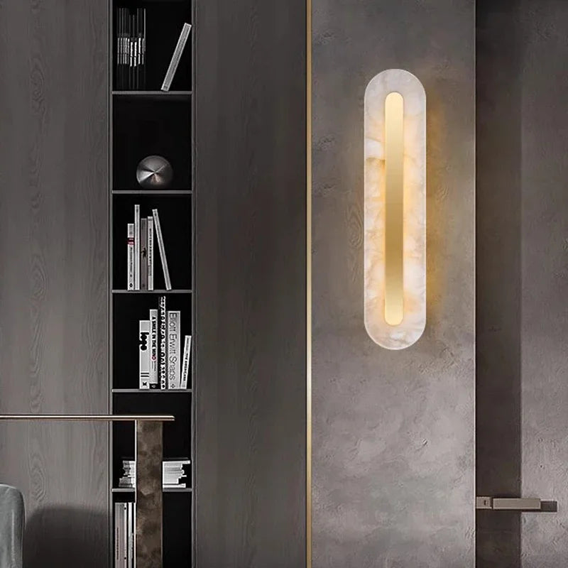 Gold Marble Staircase Lamp