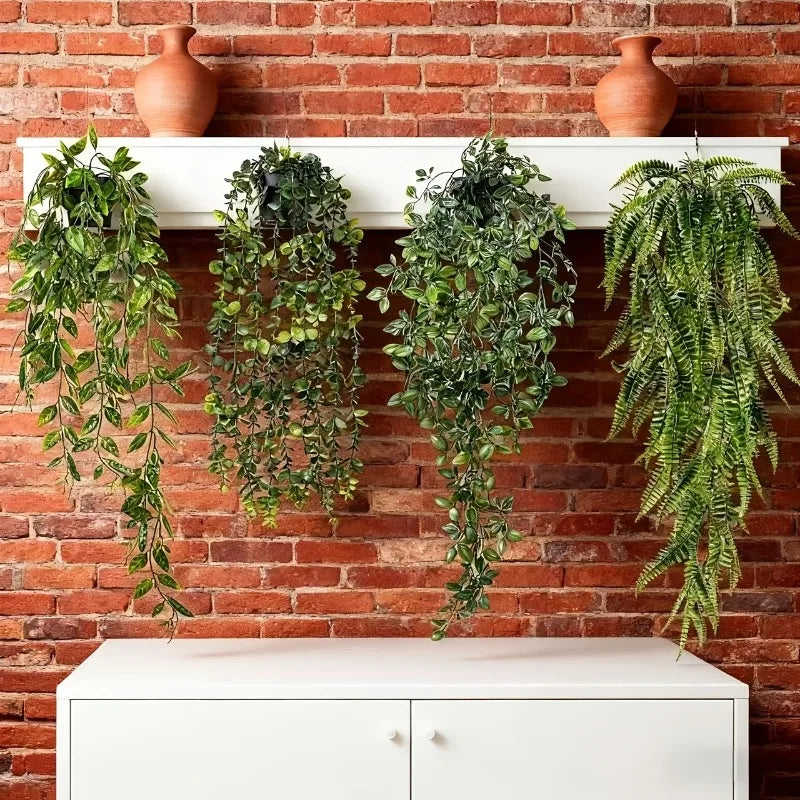 Artificial Hanging Plants Faux Eucalyptus