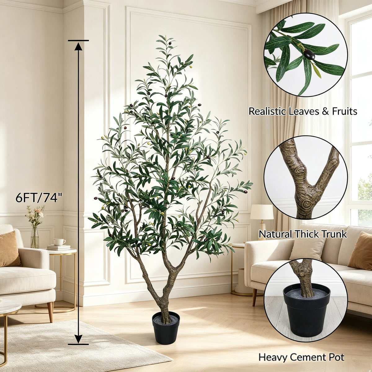 Artificial Olive Tree PE Real