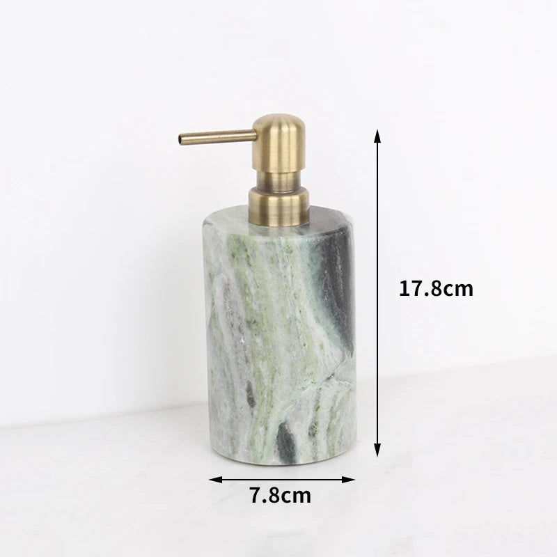 Emerald Green Natural Marble Bathroom Set