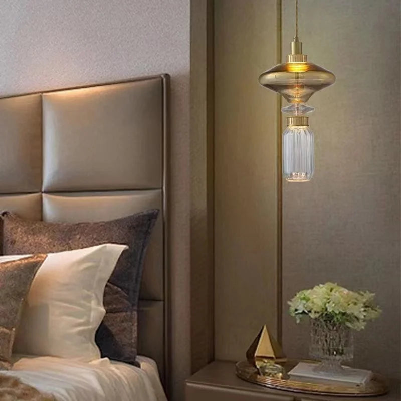Amber Glass Pendant Lamp