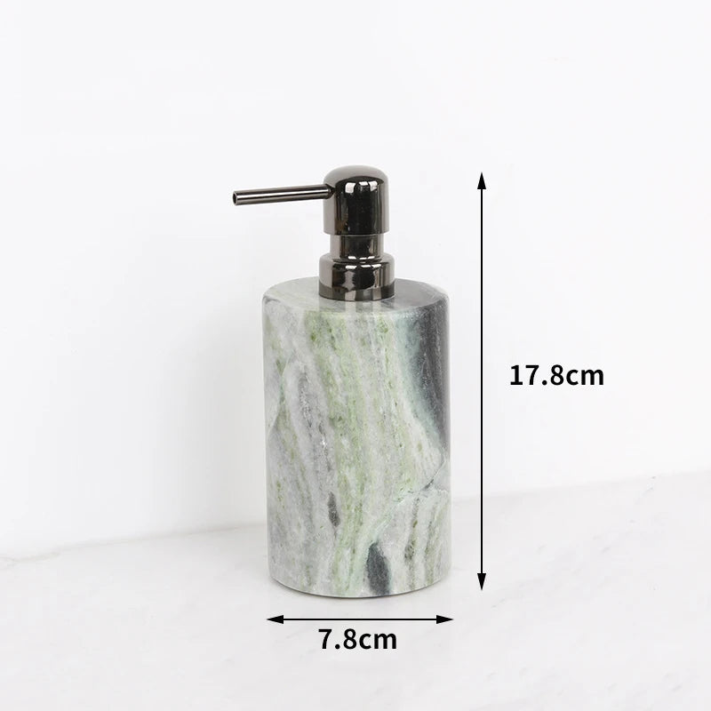 Emerald Green Natural Marble Bathroom Set