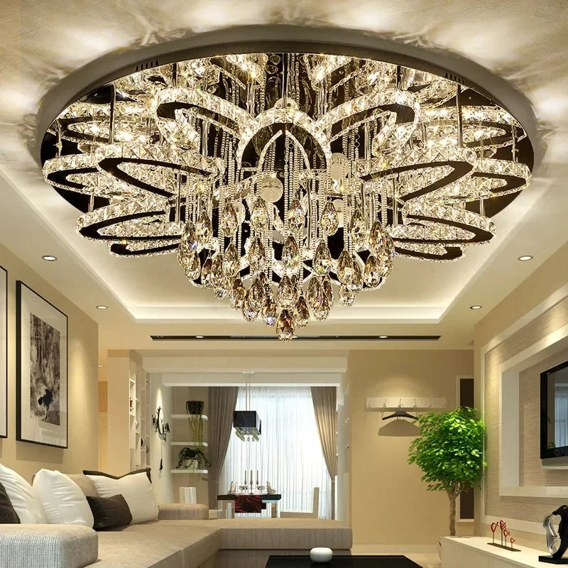 Round RGB Crystal Chandelier
