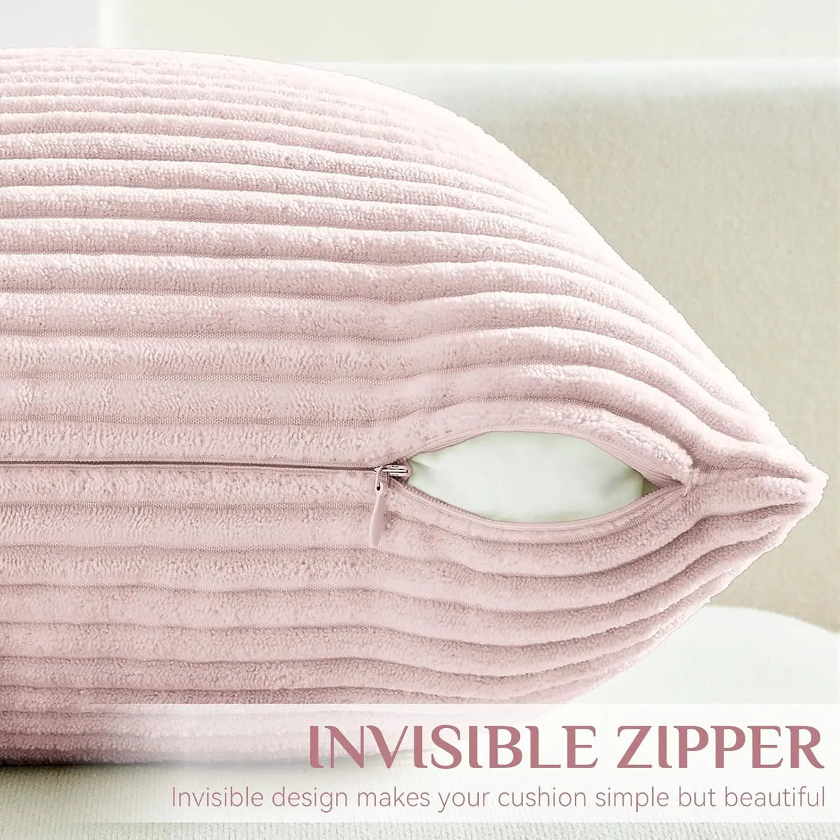 Lilac Corduroy Cushion Cover