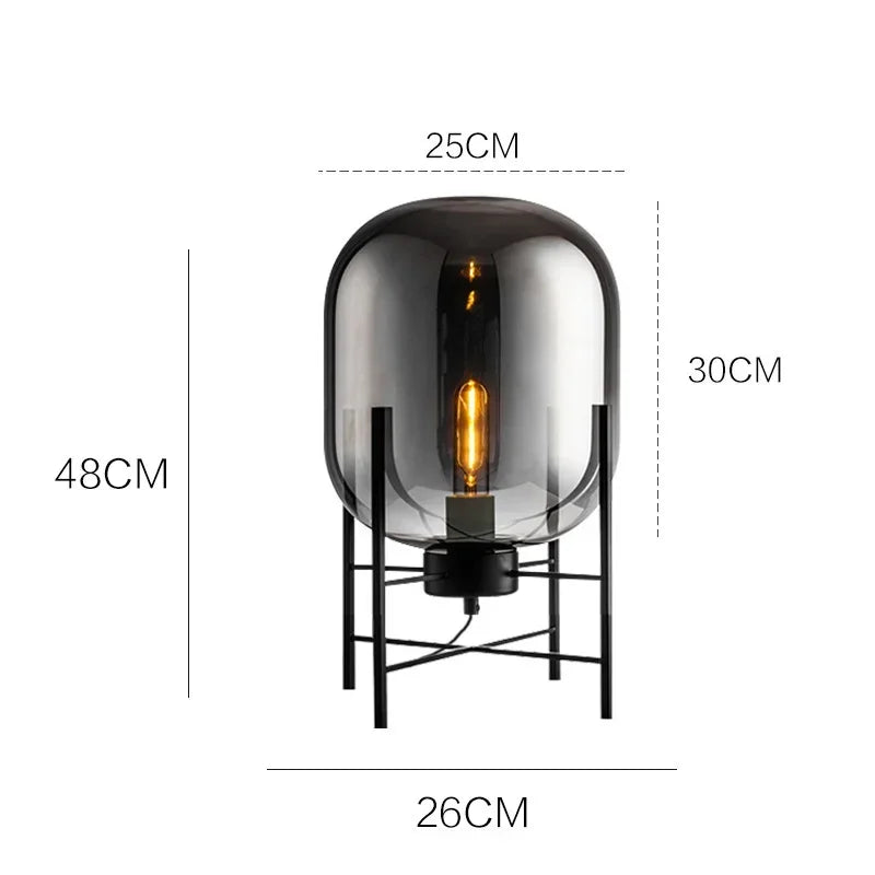 Industrial Style Smoke Gray Glass