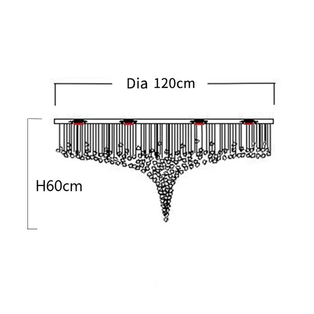 Stone Crystal Staircase Chandelier