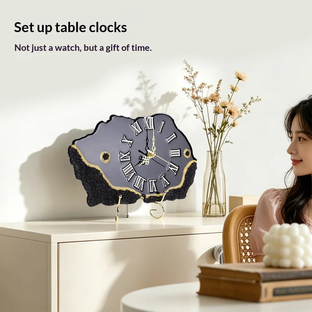 Black Crystal Desk Clock